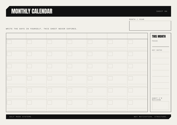 Monthly Calendar