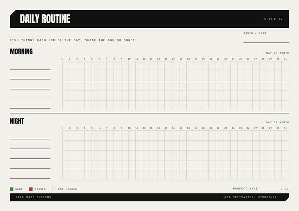 Daily Routine Checklist